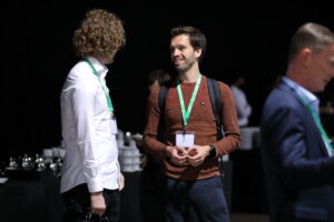 Delegates talking